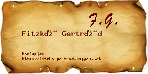 Fitzkó Gertrúd névjegykártya